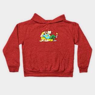 man's best friends in relaxation Kids Hoodie